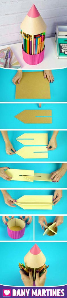 the instructions for how to make a cupcake out of construction paper and colored pencils