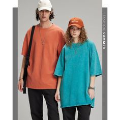 Unisex Pure Cotton Distressed Off-Shoulder Basic Tee  Material: 100% Cotton  Size: S, M, L, XL Color: Orange, Black, Red, Lake Blue, Army Green  Season: Spring, Fall, Summer  Occasion: Leisure, Outdoor, Daily, Vacation, Fall Outfits, Summer Outfits Red Lake, Blue Army, Basic Tee, Outfits Summer, Color Orange, Army Green, Orange Black, Season Spring, Pure Cotton