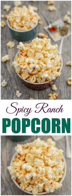 this is an easy and delicious recipe for spicy ranch popcorn