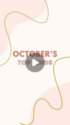 an advertisement with the words october's top ends