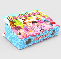 the candy land box is designed to look like it's from an animated movie