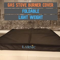 the gas stove burner cover is foldable and has a light weight on it