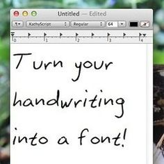 a computer screen with an image of a bug on it and the words turn your handwriting into a font