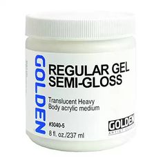 a jar of golden regular gel sem - gloss