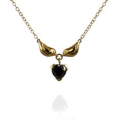 Sparrow Necklace with Heart Shaped Gemstone Little Sparrow Collection This bird pendant necklace features two tiny sparrows holding a fabulous faceted black spinel or red garnet heart. A most romantic gift for yourself or a dear friend, these two little birds represent teamwork, love and togetherness. These little lovebirds will light a fire in her heart so warm she’ll never want to take off her stylish sparrow necklace. Perfect for everyday wear and special occasions. Be prepared for admirers. Make your own flock by wearing the Little Sparrow Ear Studs. Product Information Handcrafted in the UK Available in 925 Sterling Silver, 9ct or 18ct solid gold and platinum * Each bird measures 10mm across The heart gemstone measures 7mm The chain fastens with a 5mm spring ring Hand polished to a hi Yellow Gold Black Spinel Jewelry As A Gift, Black Spinel Fine Jewelry As A Gift, Sparrow Necklace, Garnet Heart, Necklace With Heart, Sparrows, Bird Pendant, Heart Gemstone, Black Spinel