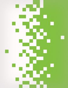 an abstract green and white background with small squares on the bottom right corner, which appear to be distorted or rectangleed