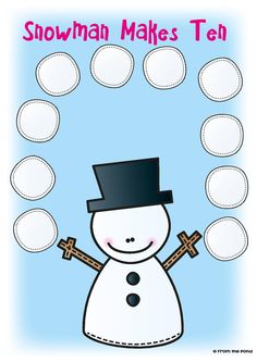 a snowman makes ten with circles around it