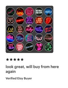 an advertisement with the words'look great, will buy from here again verified by buyer