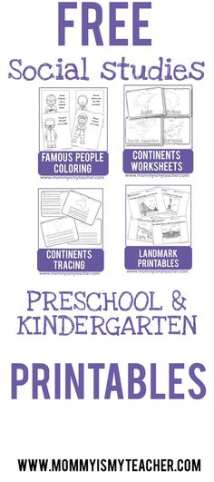 a poster with the words free social studies and printables