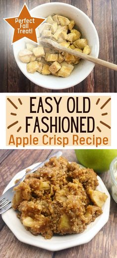 an image of apple crisp recipe on a plate