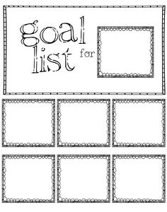 the goal list for students to practice their writing skills