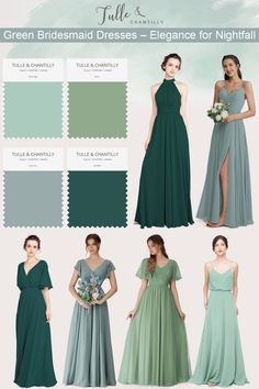 Step into the world of elegance and charm with our enchanting collection of green bridesmaid dresses. From soft pastel shades to rich and vibrant tones, our dresses are designed to complement every skin tone and wedding theme. Pastel Green Dress, Sage Green Bridesmaid Dress, Dusty Sage, Elegant Bridesmaid Dresses, Pastel Dress, Chiffon Bridesmaid Dresses, Green Bridesmaid Dresses