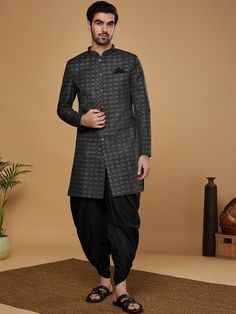 Buy KISAH Men Self Design Indowestern Sherwani & Dhoti - Sherwani for Men from KISAH at Rs. 4829. Style ID: 27550872