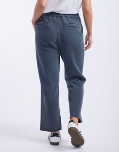 DESCRIPTION Ultra comfortable and oh-so-stylish, you'll love the Raw Edge Lounge Pant from White & Co. Crafted from super soft un-brushed French Terry, these lounge pants are an everyday must-have! These stylish pants feature an elastic waistband, relaxed straight-leg silhouette, front patch pockets and back jet pockets. Considered details like the matching drawcord, top stitch detail colour pop bar tack detail and raw finished hem elevate these weekend essentials. Still browsing? Discover our f Super Soft Comfortable Bottoms For Leisure, Comfortable Super Soft Bottoms For Leisure, Super Soft Comfy Sweatpants With Relaxed Fit, Super Soft Relaxed Fit Athleisure Bottoms, Casual Wide Leg Soft-washed Bottoms, Super Soft Relaxed Fit Casual Sweatpants, Relaxed Fit Bottoms With Straight Hem For Lounging, Super Soft Casual Bottoms With Relaxed Fit, Leisure Straight Leg Bottoms With Comfort Waistband