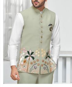 buy now contact me 8449 186167 Sangeet Outfit For Men, Wedding Groom Gift, Wedding Matching Outfits, Blazer Design, Nehru Jacket For Men, Embroidery Kurta, Clothing Pattern Design, Groom Dress Men