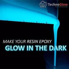 glow in the dark ad with blue liquid pouring out of it