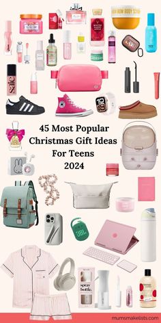 christmas gifts for teens with the title, 45 most popular christmas gift ideas for teens