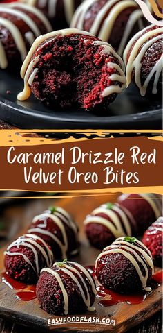 These Caramel Drizzle Red Velvet Oreo Bites are a deliciously indulgent treat, combining rich red velvet cake with creamy frosting and a sweet caramel drizzle. Perfect for any celebration or just as a special treat!