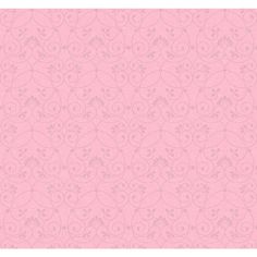 a pink wallpaper with swirls and dots on the bottom, along with a light pink background