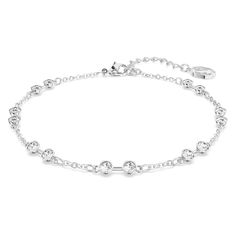 The popular Swarovski Remix Collection enters a new era of versatility with this shining carrier bracelet. Designed to be adorned with charms, the simple silhouette features large links to attach the charms and shimmering crystals at regular intervals in-between. The rhodium plated strand can be connected with other pieces from the Swarovski Remix Collection using the lobster closure to create multiple combinations. Whether it’s a necklace, a choker, or a multi-wrap bracelet, you can update your Multi Wrap Bracelet, Bracelet Tennis, Golden Trio, Pink Watch, Swarovski Bracelet, Rose Gold Watches, Strand Bracelet, Girly Jewelry, Single Earring