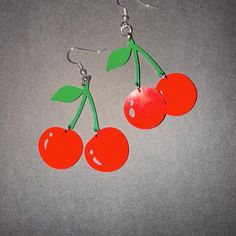 Brand New Hand Made Acrylic Drop Earrings. Hypoallergenic Earring Wire Retro Red Summer Jewelry, Trendy Red Pierced Earrings, Retro Red Earrings For Summer, Trendy Nickel-free Red Earrings, Trendy Red Nickel-free Earrings, Hypoallergenic Earrings, Lady In Red, Jewelry Earrings, Women Jewelry