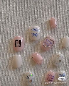 Self Nail, Retro Nails, Hello Nails, Hippie Nails, Beauty Nails Design, Nail Pops, Soft Nails, Nail Tattoo, Kawaii Nails