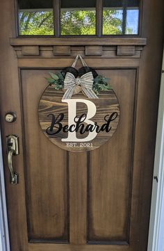 a wooden door with a sign that says be kind