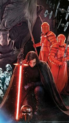 star wars the force awake poster with darth vader, luke sky walker and others