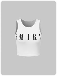 Buy Inexpensive Tank Tops at Kollyy online store, SPU: 48QZTA3FB7B9, Color: White, Pattern:Text Letters, Style:Y2k. Fitted Sleeveless Crop Top With Letter Print, Fitted Sleeveless Letter Print Crop Top, Fitted Tank Vest With Letter Print, White Sleeveless Tank Top With Letter Print, Fitted Letter Print Tank Vest, White Letter Print Crop Top Tank, White Letter Print Tank Top, White Stretch Tank Top With Letter Print, White Sleeveless Letter Print Crop Top