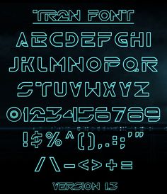 an illuminated font and numbers set up in the dark