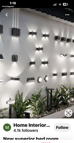 an image of some lights on the wall