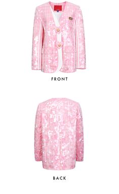 You'll be the talk of the party in this trendsetting Barbie Pink Plaid sequin embroidered Love Heart Loose Fake Two Coats blazer jacket. Crafted to be sophisticated and feminine, this limited edition faux blazer features elegant sequins, 90s inspired grid pattern, and a girly barbie inspired fashion style. Perfect for any event or celebration, this limited edition party coat is sure to add fun and glamour to your wardrobe. Handwashing Clothes, Barbie Inspired, Couture Outfits, Blazer Set, Pink Blazer, 90s Inspired, Grid Pattern, Pink Skirt, Pink Plaid