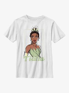 100% CottonWash cold; dry lowImportedListed in youth sizes Tiana Sketch, Disney Pixar Up, T Shirts White, Princess And The Frog, Disney Sleeping Beauty, Disney T, Girls T Shirt, Disney Tshirts, The Princess And The Frog