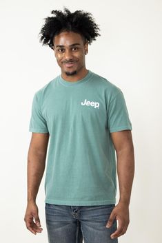 Jeep lovers, this one’s for you! This Jeep Off Road Trip T-Shirt in Green features a rubber duck graphic, comfortable cotton/poly blend, and short sleeves. Great for every day wear, style this unisex tee with denim or joggers this season! Features: Buck Wear Style: 3772-GREEN Color: Green 100% Cotton Jeep shirts Graphic tees Short sleeves, crew neckline Back graphic of dogs riding in a jeep reads “made to explore” Jeep logo on front chest Unisex sizing Measurements from size large: Length from c Cotton Short Sleeve T-shirt For Leisure, Leisure Cotton T-shirt With Screen Print, Leisure T-shirt With Screen Print And Relaxed Fit, Comfortable Crew Neck T-shirt For Leisure, Casual Screen Print T-shirt For Leisure, Casual Screen Print Cotton T-shirt, Casual Graphic Print T-shirt For Leisure, Sporty Cotton T-shirt For Leisure, Comfortable Graphic Print T-shirt For Streetwear