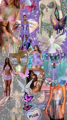 Rave fairy ideas and aesthetic Rave Fits Aesthetic, Rave Fairy Outfits, Fairy Festival Outfit, Fairy Rave Outfit, Tomorrowland Outfit, Fairy Rave, Rave Aesthetic, Rave Fit, Electric Forest Festival