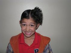 Crazy Hair Day / Teen style / Boy Hairstyle / Hairstylesbymommy Boys Crazy Hair Day Ideas Easy, Crazy Hair Day For Boys, Spirit Week School, Crazy School Day, Crazy Mask, Crazy Sock Day, Crazy Hair For Kids, Crazy Hair Day Ideas, Catholic Schools Week