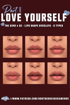 the lips are different colors and shapes for each individual to see in this video game