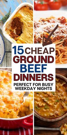 the cover of 15 cheap ground beef dinners