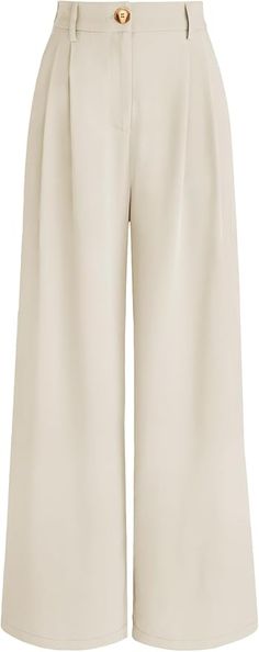 12 Chic & Timeless Wardrobe Staples You Need In 2025 - By Lisa Fonde Elegant Date Night Outfit, White Cable Knit Sweater, Khaki Dress Pants, Pants High Waisted, Business Casual Work, Buy Sweaters, Wide Leg Dress Pants, Timeless Wardrobe Staples, Work Trousers