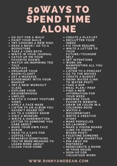 Ways To Spend Time Alone, Spend Time Alone, Time Alone, What To Do When Bored, Self Care Bullet Journal, Vie Motivation, Things To Do When Bored, Products Makeup, Positive Self Affirmations