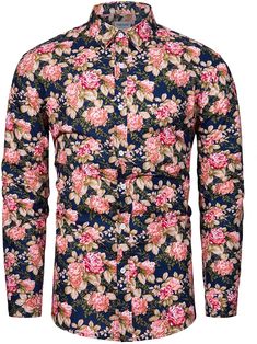 Men's Casual Floral Printed Long Sleeve Button Up Shirt Button closure Machine Wash Theme:mens floral dress shirt，flower pattern poplin shirt,fashion, premium, fitted, casual,turn down collar, button down closure,adjustable cuff, slim fit, long sleeve colorful dress shirts Material&Size:100%Cotton,lightweight, soft and breathable,skin-friendly,gives you the most comfortable wearing experience in spring, summer and autumn 2:The Size is Standard US Size. Mens Floral Dress Shirts, Floral Dress Shirt, Colorful Dress, Winter Knit Hats, Button Up Shirt Mens, Long Sleeve Button Up Shirt, Floral Shirt Dress, Mens Luxury, Casual Black