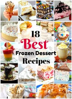 18 Best Frozen Dessert Recipes Southern Comfort Food Recipes, Frozen Dessert Recipes, Fruity Popsicles, Baking Contest, Frozen Coffee, Frozen Pie, Emeril Lagasse, Favorite Dessert Recipes