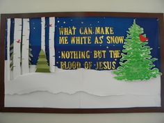 a painting on the wall that says what can make me white as snow nothing but the blood of jesus