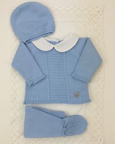 YoYo Boutique Newborn 0M / Blue Blue Knitted Newborn Outfit Blue Knitted Cotton Sweater, Soft Knit Cotton Sweater In Blue, Chic Blue Soft Knit Top, Baby Blue Women Sweater, Light Blue Knitted Cotton Sweater, Soft Knit Cotton Blue Sweater, Blue Cotton Onesie For Sleep, Blue Newborn Outfit, Playful Light Blue Cotton Onesie