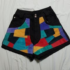 One Of A Kind! High Waisted, Vintage Shorts. Suede Patches On The Front. Never Worn. Tag Says It's A Size 5, But It Fits A Little Small. I Wish They Fit Me!! 80s Shorts Outfits, 80s Shorts, Clothing Optional, Adorable Outfits, Bill Cipher, Vintage Shorts, Inspiration Board, Short Outfits, Jean Shorts