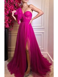 Tulle Prom Dress Long, Formal Chic, Pleated Tulle, Elegant Prom, Elegant Prom Dresses, Evening Gown Dresses, A Line Prom Dresses, Tulle Prom Dress, Glam Dresses