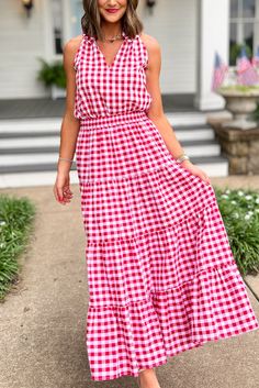 Red Gingham Skirt, Gingham Skirt, Athleisure Tops, Maxi Dress Sale, Red Gingham, Athleisure Outfits, Blue Gingham, Knee Dress, Gingham Dress