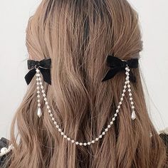 48738327363881 Designer Hair Accessories, Diy Hair Accessories Ribbon, Ribbon Hairstyle, Hair Accessories Clips, Girly Accessories, Diy Hair Bows, Fashion Hair Accessories, Diy Hair Accessories, Stylish Hair