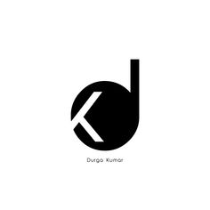 a black and white logo with the letter k