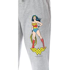 This classic Wonder Woman lounge pant is an DC Comics product! If you're a fan of DC Comics and Justice League superheroes, you're going to love this Wonder Woman merchandise! Wonder Woman is perhaps the most well-known female superhero of all time! She easily holds her own with other powerful members of the Justice League like Superman, Batman, Flash, and Green Lantern! She is truly an aspiring character for all females! These Wonder Woman pajama pants feature a top-notch print design of a vint Flash And Green Lantern, Vintage Wonder Woman, Classic Wonder Woman, Script Logo Design, Woman Character, The Justice League, Female Superhero, Womens Pajamas Pants, Vintage Character